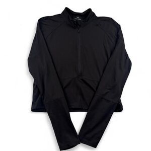 Women's Rae Mode Black Long Sleeve Quarter Zip Top | Size Large